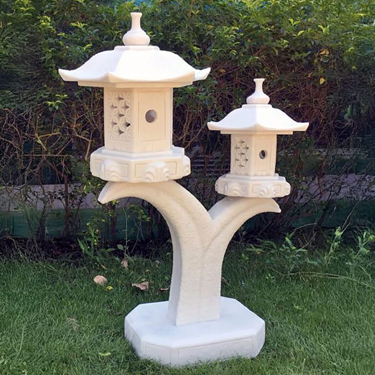 5060235336690 1 Enigma Marble Resin Double Cantilever Pagoda Marble Garden Statue.jpg